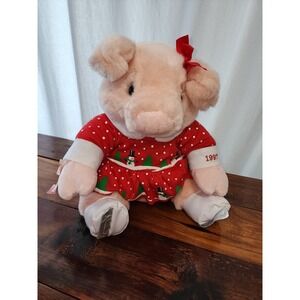 Macy's Priscilla Rich's Pink Pig Christmas Skater‎ 1997